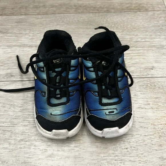 Nike Air Max Plus TD Toddler Sneakers Black Sky Blue Size 4C - Picture 2 of 11